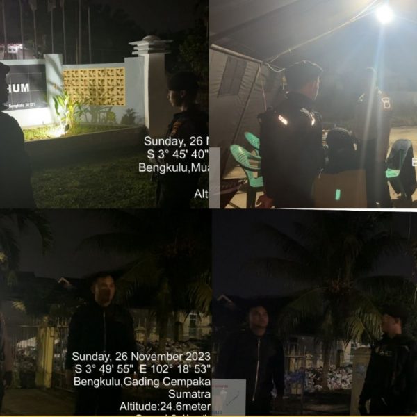 Ciptakan Situasi Kamtibmas Aman, Sat Samapta Polresta Bengkulu Patroli di Kantor KPU dan Bawaslu Kota Bengkulu￼