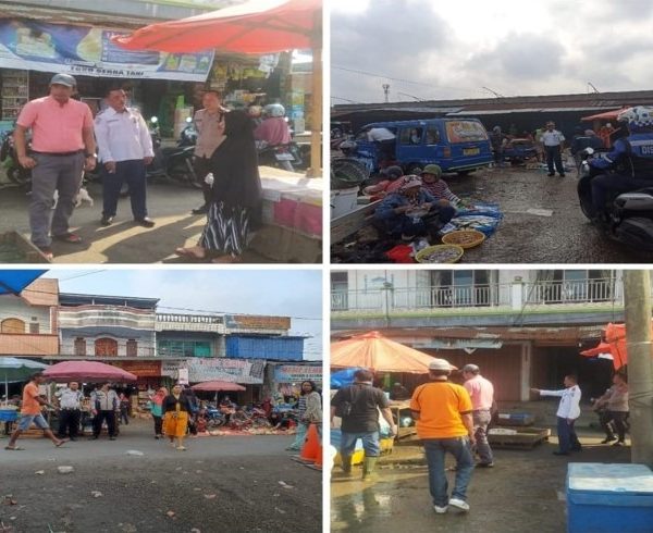 Polsek Gading Cempaka Bersama Dishub Kota Bengkulu Lakukan Penertiban Pedagang Pasar Panorama￼