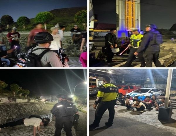 Patroli Malam Hari, Polresta Bengkulu Bubarkan Pemuda yang Masih Nongkrong Hingga Dini Hari￼