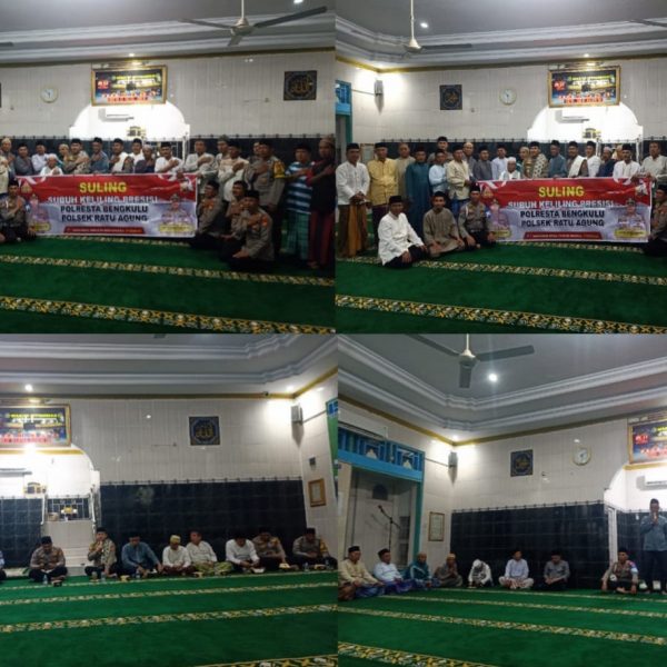 Bangun Sinergi dengan Tokoh Agama dan Masyarakat, Polresta Bengkulu Laksanakan Suling di Masjid Istiqomah￼