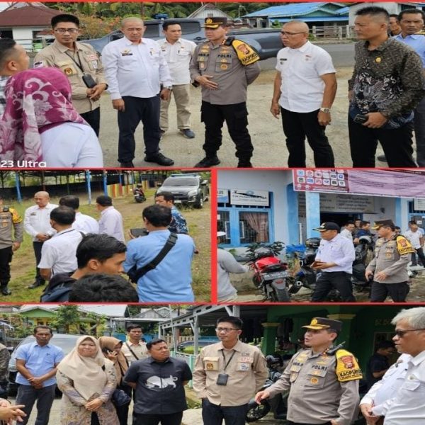 Kapolresta dan KPU Bengkulu Cek Lokasi TPS Rawan Banjir￼