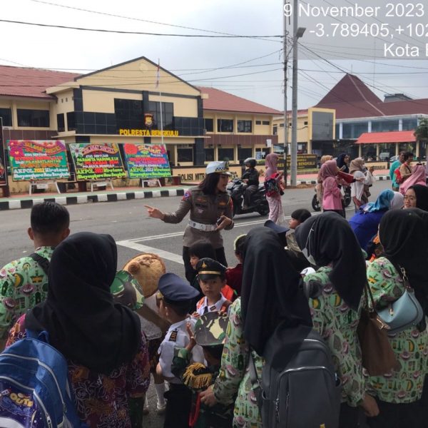 Sat Lantas Polresta Bengkulu Sosialisasi Dikmas di TK Inti Aisyah Bustanul Athafal