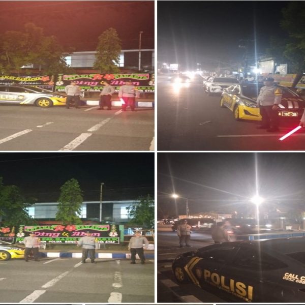 Personel Satlantas Laksanakan Pengaturan Lalu Lintas dan Pengamanan Ramah Tamah dan Makan Malam Family Gathering Adi Pradana 88 Bravo￼