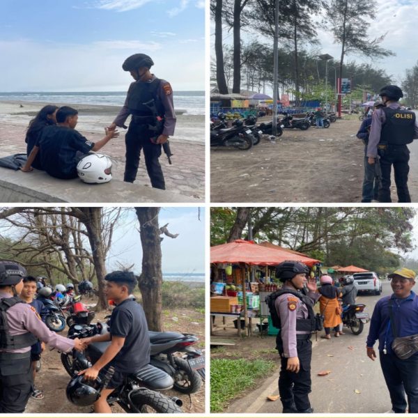 Patroli di Seputaran Wisata Pantai, Personel Sat Samampta Sampaikan Imbauan￼