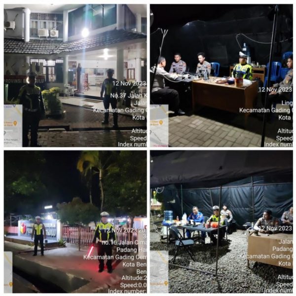 Tingkatkan Pengawasan, Polresta Bengkulu Patroli Sambang ke Kantor Bawslu dan KPU Kota￼