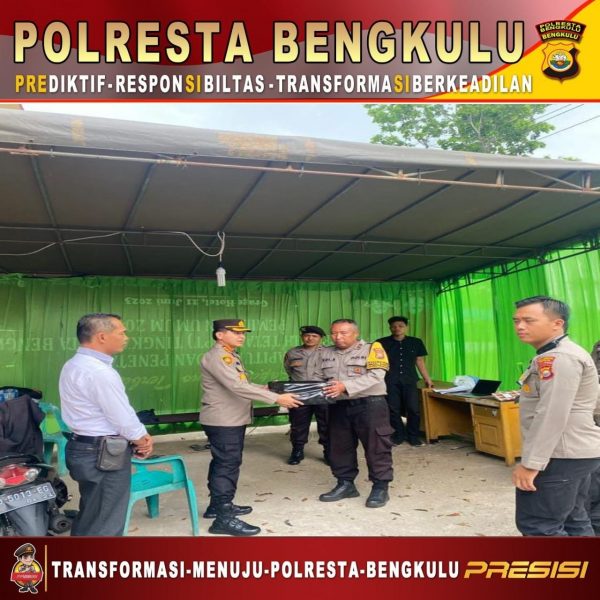 Kapolresta Bengkulu melaksanakan Pengecekan Ke Kantor KPU Kota Bengkulu dan Gudang Logistik KPU Kota Bengkulu