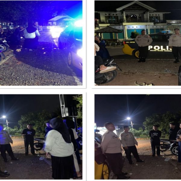 Cegah Aksi Kriminal, Personel Polsek Muara Bangkahulu Patroli Keliling di Malam Hari￼
