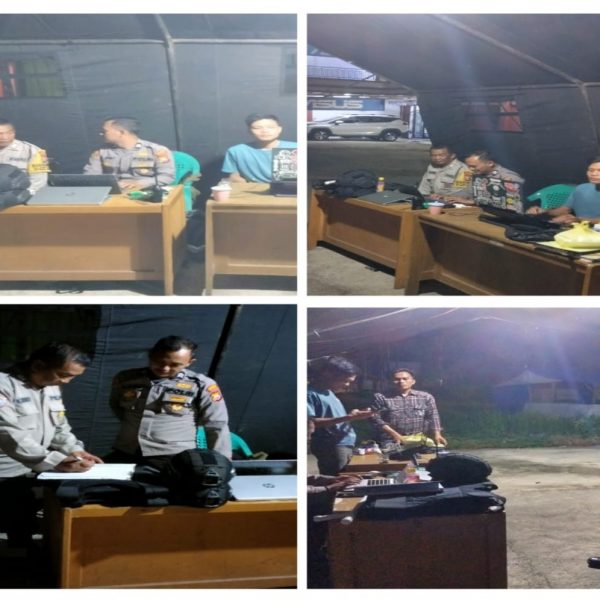 Patroli Malam, Personel Polsek Muara Bangkahulu Cek Kantor dan Logistik KPU Kota Bengkulu￼