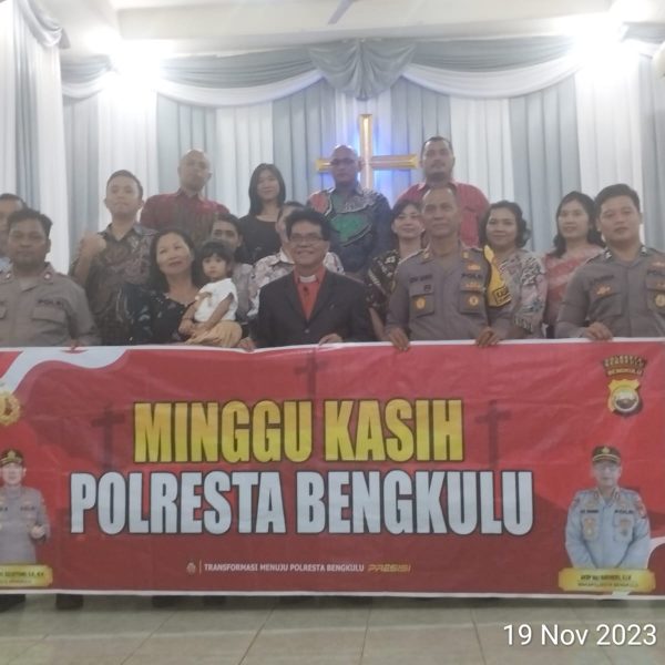 Cooling System, Polresta Bengkulu Gelar Minggu Kasih di Gereja GPDI Immanuel￼