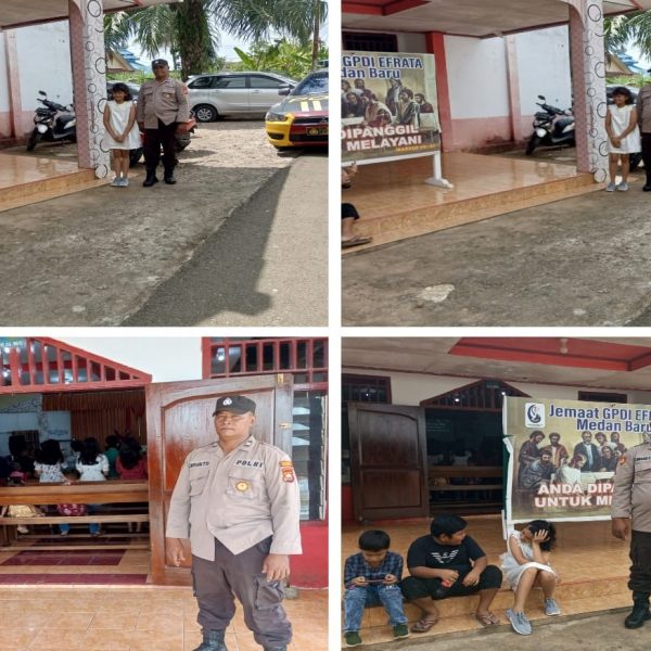 Berikan Rasa Aman, Personel Polsek Muara Bangkahulu Patroli di Gereja￼
