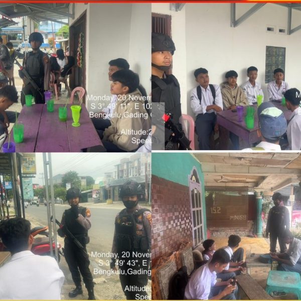 Antisipasi Tawuran Antar Pelajar, Personel Sat Sampta Sambangi dan Sampaikan Imbauan Kamtibmas￼