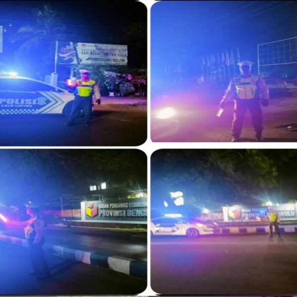 Polresta Bengkulu Patroli di Kantor Bawaslu dan KPU Provinsi Bengkulu￼