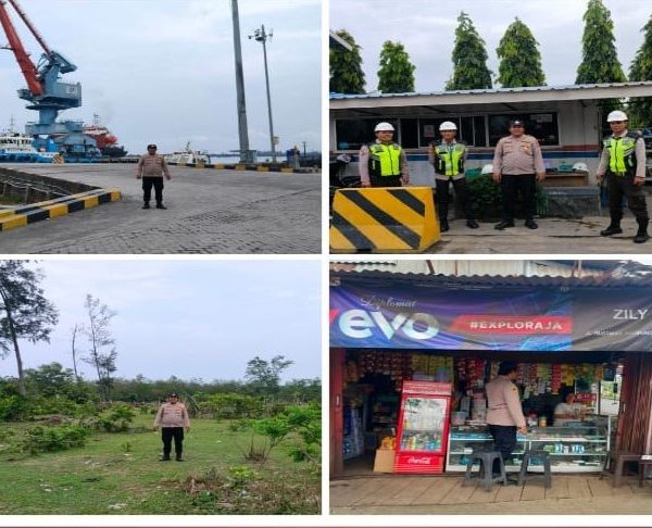 Jaga Sitkamtibmas Kondusif, Polsek KSKP Pulau Baai Patroli Diseputaran Kawasan Pelabuhan￼