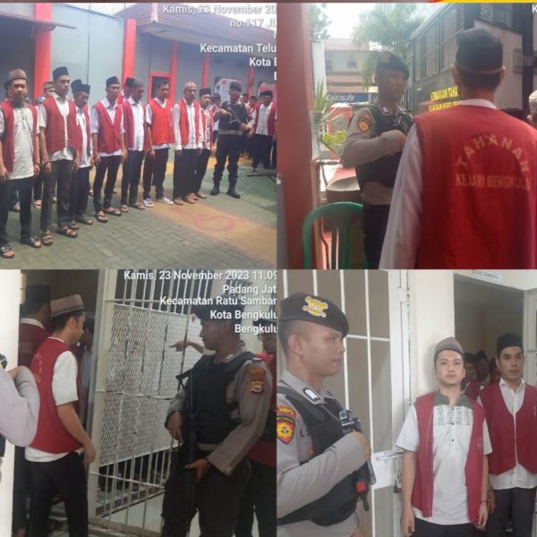 30 Tahanan Rutan di Kawal Polresta Bengkulu Lakukan Persidangan di PN￼