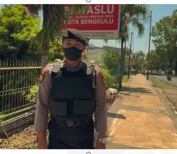 Sat Sampata Polresta Bengkulu Patroli Dialogis, Sambangi Kantor Bawaslu Kota￼