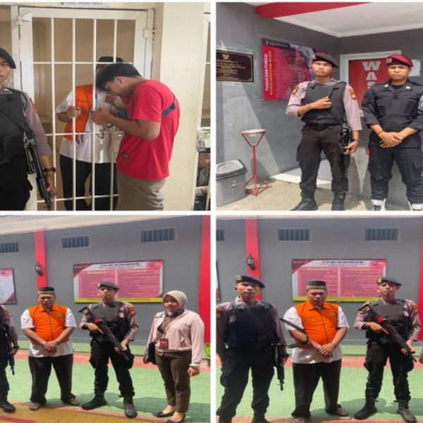 Personel Sat Samapata Polresta Bengkulu Kawal Tahanan yang Melaksanakan Persidangan￼