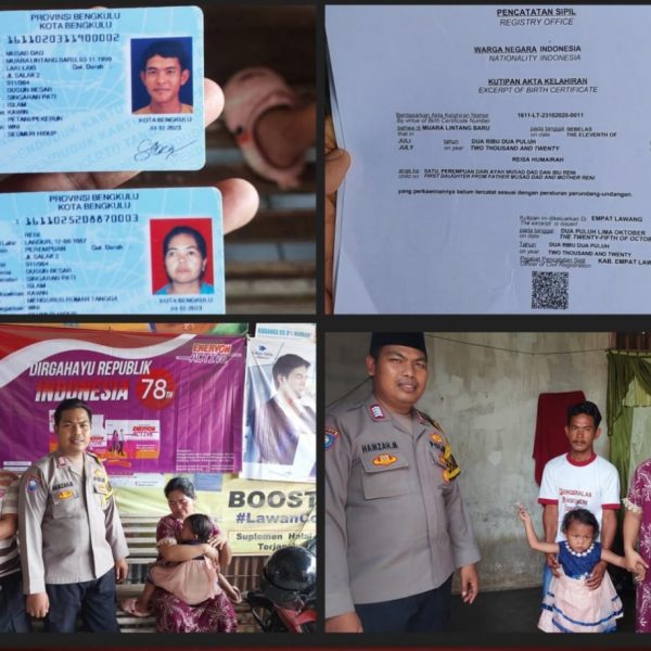 Bhabinkamtibmas Polsek Gading Cempaka Bantu Temukan Anak yang Terpisah dengan Orang Tuanya