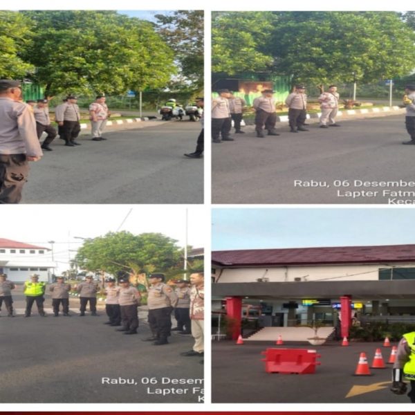 Subsatgas OMB Polsek Selebar Gelar Apel dan Pengecekan Personel Pengamanan Kampanye Capres No Urut 1￼
