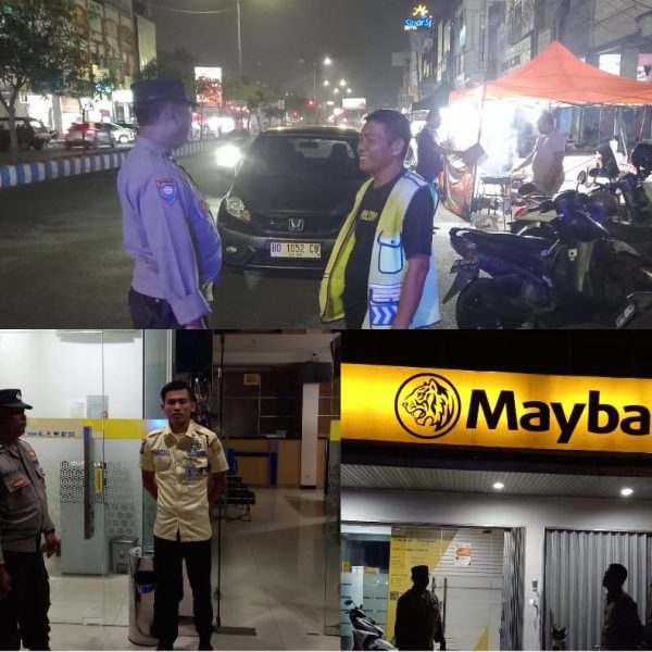 Personel Polsek Ratu Samban Patroli Malam, Sampaikan Imbauan dan Pesan Kamtibmas￼