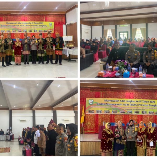 Kasat Binmas Polresta Bengkulu Hadiri Musyawarah Adat Provinsi Bengkulu ke IV￼