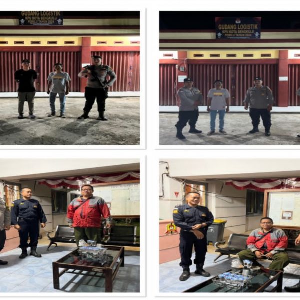 Patroli Keliling, Polsek Muara Bangkahulu Sambangi Kantor dan Gudang Logistik KPU Kota￼
