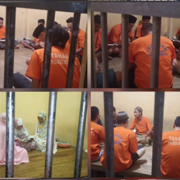 Laksanakan Tadarusan dan Yasinan, Polresta Bengkulu Rutinkan Lakukan Pembinaan Rohani dan Mental kepada Tahanan￼
