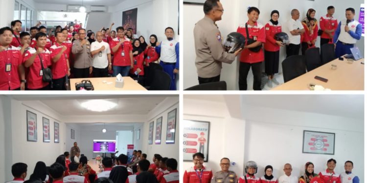 Sat Binmas Polresta Bengkulu Laksanakan Pembinaan dan Penyuluhan Perpolisian Masyarakat di Telkom Akses Kota Bengkulu