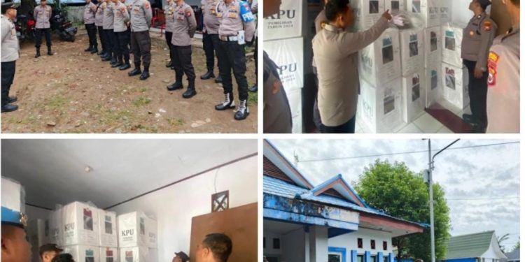 Polsek Ratu Agung Apel Konsolidasi Piket Jaga dan Pengecekan Kotak Suara Logistik Pilkada di Kantor Kecamatan Ratu Agung