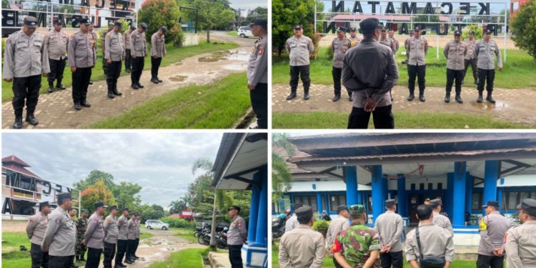 Pastikan Logistik Pemilu Amanm, Polsek Ratu Samban Laksanakan Pengamanan di Sekretariat PPK Kecamatan Ratu Samban