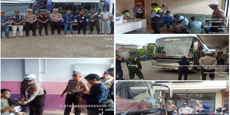 Polresta Bengkulu Gelar Inspeksi Keselamatan Kendaraan Angkutan Natal dan Tahun Baru 2025