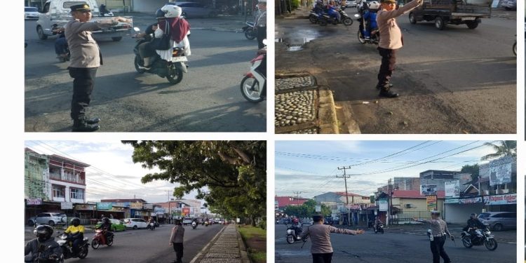 Polsek Gading Cempaka Laksanakan Pengaturan Lalu Lintas Pagi untuk Ciptakan Keamanan dan Kenyamanan