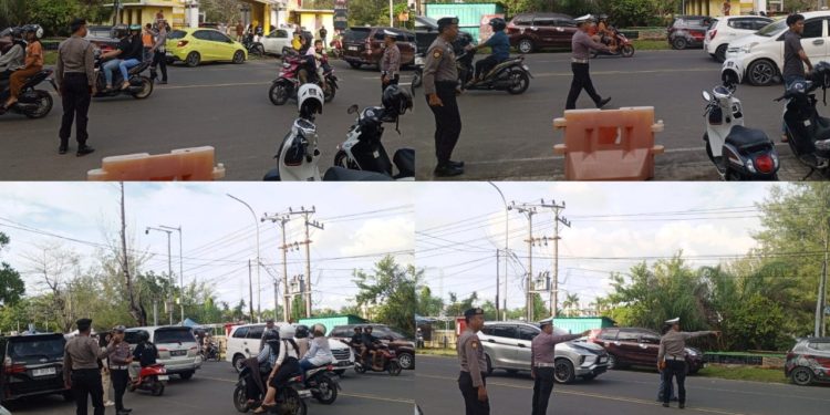 Satlantas Polresta Bengkulu Pastikan Keamanan dan Kelancaran di Kawasan Pantai Panjang
